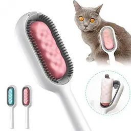Щітка для тварин Pet Gravity Pet Grooming Comb 4в1 для сухого та вологого вичісування собак та котів рожевий - мініатюра 7