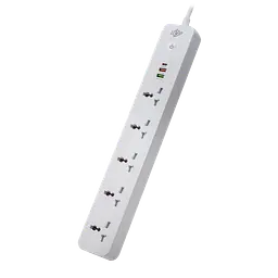 Мережевий фільтр (подовжувач) LogicPower (5x220V-2500W, 1xUSB-38W/PD/QC3.0, 1xType-C 20W, 1xUSB 18W)