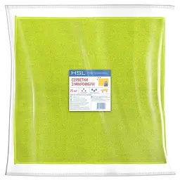 Серветки універсальні з мікрофібри HSL Professional Bulk жовті 30x30 25 шт