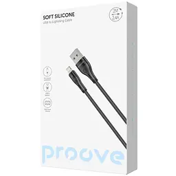 Кабель Proove Soft Silicone USB to Lightning 2.4A (2m) black - мініатюра 2