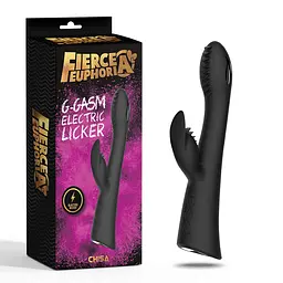 Вібратор-кролик Fierce Euphoria G-Gasm Electric Licker 20.6 см чорний - мініатюра 6
