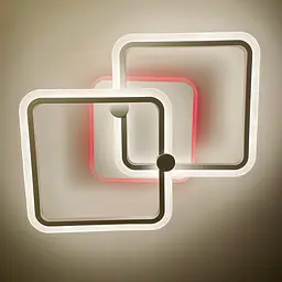 Стельова мінімалістична LED люстра в білому корпусі Line.F RGB підсвітка є - мініатюра 2