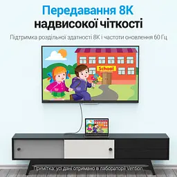 Відеокабель Vention CGYBF USB-C - DisplayPort 8K 60 Гц 1 м чорний (CGYBF) - мініатюра 5