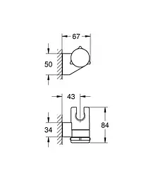 Тримач ручного душу Grohe Tempesta 27595001 Хром - мініатюра 6