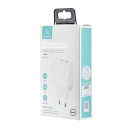 Мережевий зарядний пристрій Usams CC172 T54 40W Dual Type-C Ports GaN Fast Charger ( EU ) Білий - мініатюра 2