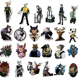 Стікерпак Видатні звірі Набір наклейок GeekLand Beastars 50 штук - мініатюра 2
