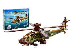 Дерев'яний 3D конcтруктор Sky Chopper, Puzzleоk (Puz-00954), 125 дет.
