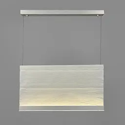 Підвісна LED-люстра з білим текстильним корпусом 42х70 см 4000K Line F Арт. MJ444-700*400 WT+WT