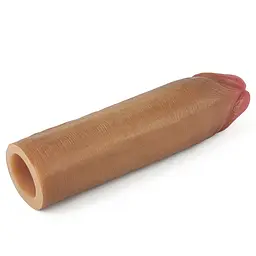 Насадка на пеніс Revolutionary Silicone Nature Extender 1.5, коричнева LOVETOYS 66-LV4211 103666 - мініатюра 6