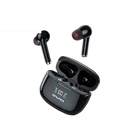Бездротові Bluetooth навушники Awei TA8 із зарядним чохлом чорні - мініатюра 3