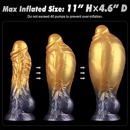 Фалоімітатор Lovetoy Dual Density 8'' 21 см (золотий) - мініатюра 3