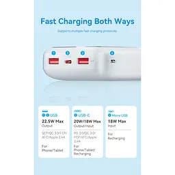 Повербанк Vention 20000 mAh 22.5W White (FHLW0) - мініатюра 6