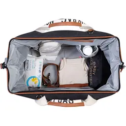 Сумка Childhome Mommy bag Signature - Canvas Black, чорна (CWMBBSCBL) - мініатюра 8