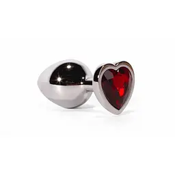 Анальна пробка X-Men Secret Shine Red Heart, 9,5 см (червоний)