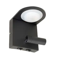 Підсвітка спрямованого світла настінна накладна LED лофт AL-532/7W + 3W BK - мініатюра 10