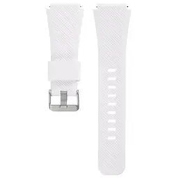 Силіконовий ремінець Primo для годинника Samsung Galaxy Watch 46 мм SM-R800 White - мініатюра 4