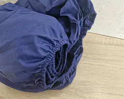 Простирадло на резинці LARA бязь однотонне Blue dp11070 160х200х25 - мініатюра 4