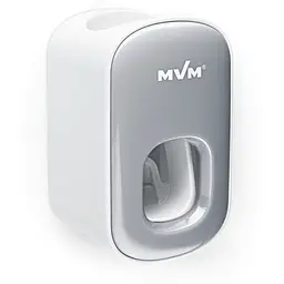 Диспенсер для зубної пасти MVM BP-24 клейкий, білий з сірим (BP-24 WHITE/GRAY) - мініатюра 3