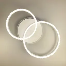 LED люстра на 2 кільця білого кольору з фурнітурою хром Line.F А 55061/2В RGB WH - мініатюра 3