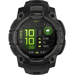 Смарт-годинник Garmin Instinct 3 50mm AMOLED Black with Charcoal Band (010-03020-00) - мініатюра 2