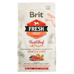 Сухий корм для цуценят великих порід Brit Fresh Beef & Pumpkin Puppy Large з яловичиною і гарбузом 2.5 кг - мініатюра 2