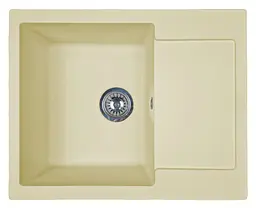 Кухонна мийка Adamant MINIMAL ivory 615x495x200 мм, з крилом 61,5 см - мініатюра 3
