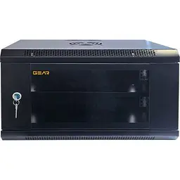 Шафа настінна GEAR 6U 19'' 600x600x300 мм, + Полиця 19, black (GWMSN-6U-600-600) - мініатюра 3