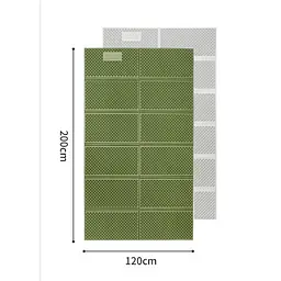 Килимок складаний подвійний IXPE Naturehike CNK2450WS044, алюмінієва плівка, 200x120х1,8 см, оливковий зелений - мініатюра 2