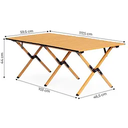 Складаний кемпінговий столик MultiGarden Kemp 120x60 см. з сумкою-чохлом - мініатюра 10