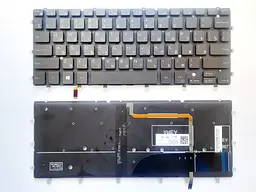 Клавіатура для ноутбуків Dell XPS 13 9343, 9350, Inspiron 13-7359, 7347, 7348 без рамки з підсвічуванням RU/US