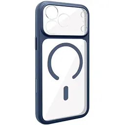 Чохол TPU+PC Getman Moon Clear with MagSafe для Apple iPhone 17 Pro Max 6.9" Blue