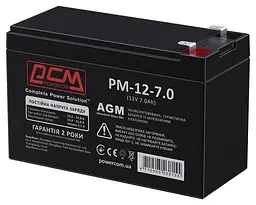 Аккумуляторная батарея для ИБП Powercom AGM 12 V / 7 А*ч (PM-12-7)