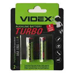 Батарейка VIDEX TURBO LR06 (AA) blister 2 (2/20/360)
