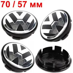 Ковпачки заглушки на литі диски Volkswagen 70 / 58 мм 1 шт - мініатюра 5