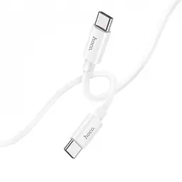 Зарядний кабель Hoco X87 Magic Silicone 60 W Type-C - Type-C білий 1 м - мініатюра 4