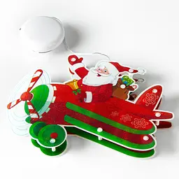 Іграшка світлодіодна підвісна MBM My Home Санта 23х17х2.6 см (DH-NY-81 COLOR) - мініатюра 2