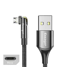 Зарядный кабель ESSAGER USB з обертаючим конектором Micro USB 3A 1метр