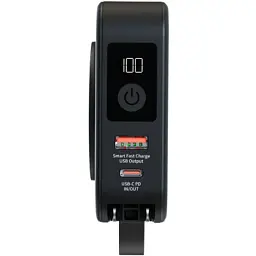Батарея універсальна Energizer Magnetic Wireless 10000mAh 20W PD, AC зарядка, QI/15W, built-in USB-C (QM10001AC) - мініатюра 3