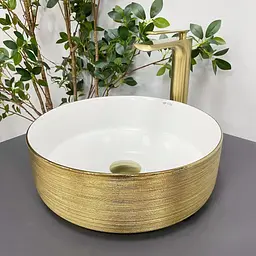 Умивальник VBI Prato gold white накладний VBI-011408, Золотий