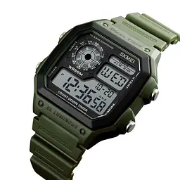 Наручний годинник чоловічий Skmei 1299 Army Green, 1299AG (12338) - мініатюра 3