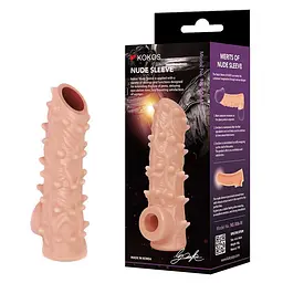 Насадка на член Kokos Nude Sleeve NS 006, L - мініатюра 6