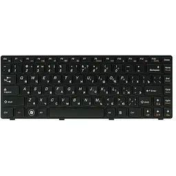 Клавiатура для ноутбука IBM/LENOVO IdeaPad G480 чорний, чорний фрейм