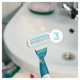 Подарунковий набір Gillette Venus Гладкість: Бритвенная ручка + Змінні картриджі для гоління, 2 шт. + Гель для гоління Satin Care Алое Вера, 75 мл - мініатюра 3
