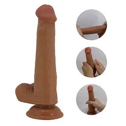 Фалоімітатор з мошонкою PRETTY LOVE TALLEN 8.7(220mm) Sliding Skin Series TPR, Suction base PRETTY LOVE BW-008117LP 102656 - мініатюра 9