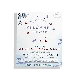 Нічний зволожуючий крем-бальзам Lumene Arktis, 50 мл (8000019770396) - мініатюра 3