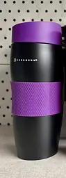 Термокружка Edenberg 622 Violet 380 мл герметична сталь з силіконовим тримачем для рукиㅤ