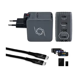 Зарядний пристрій AVerMedia GC313 CORE GO 100W 2хUSB-С 1хUSB-A 1xHDMI black (40AAGC313AWN)