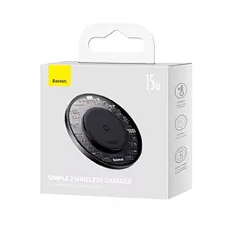 Бездротовий ЗП Baseus Simple 2 15 W CCJJ050001 + Кабель Type-C To Type-C 24 W (1m) - мініатюра 4