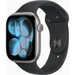 Смарт-годинник Apple Watch Series 11 GPS 46mm Space Grey Aluminium Case with Black Sport Band - M/L (MEV44RK/A) - мініатюра 1