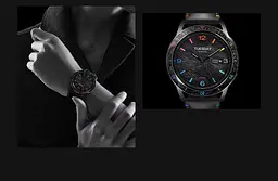 Безель ATR і шкіряний ремінець Sikai для смартгодинника Xiaomi Watch S3/S4 Black-rainbow - мініатюра 10